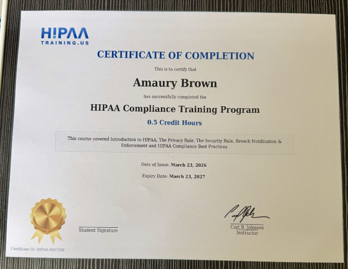 HIPAA Certification 